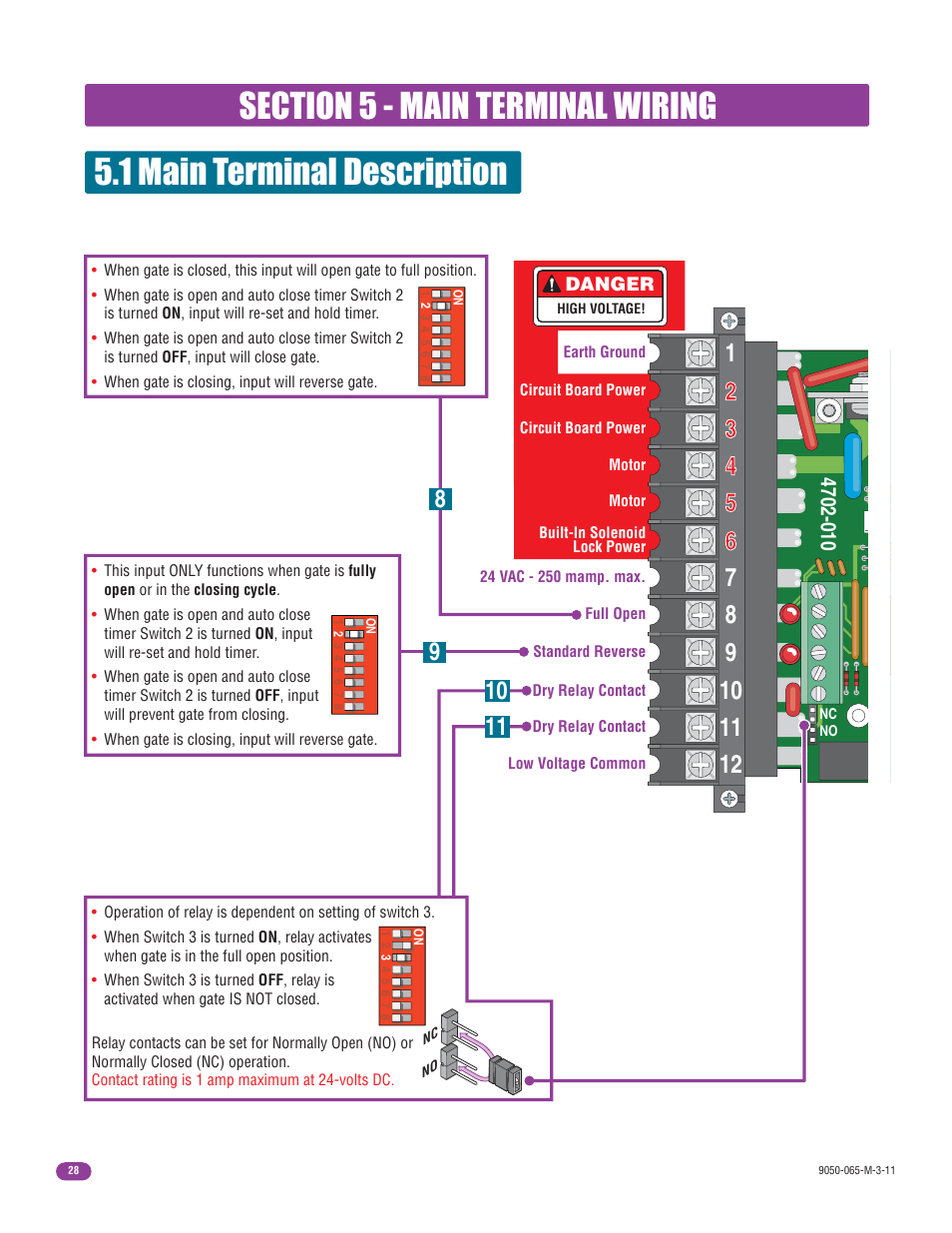 1 main terminal description | Controlled Products Systems Group 9050-080 User Manual | Page 30 / 42