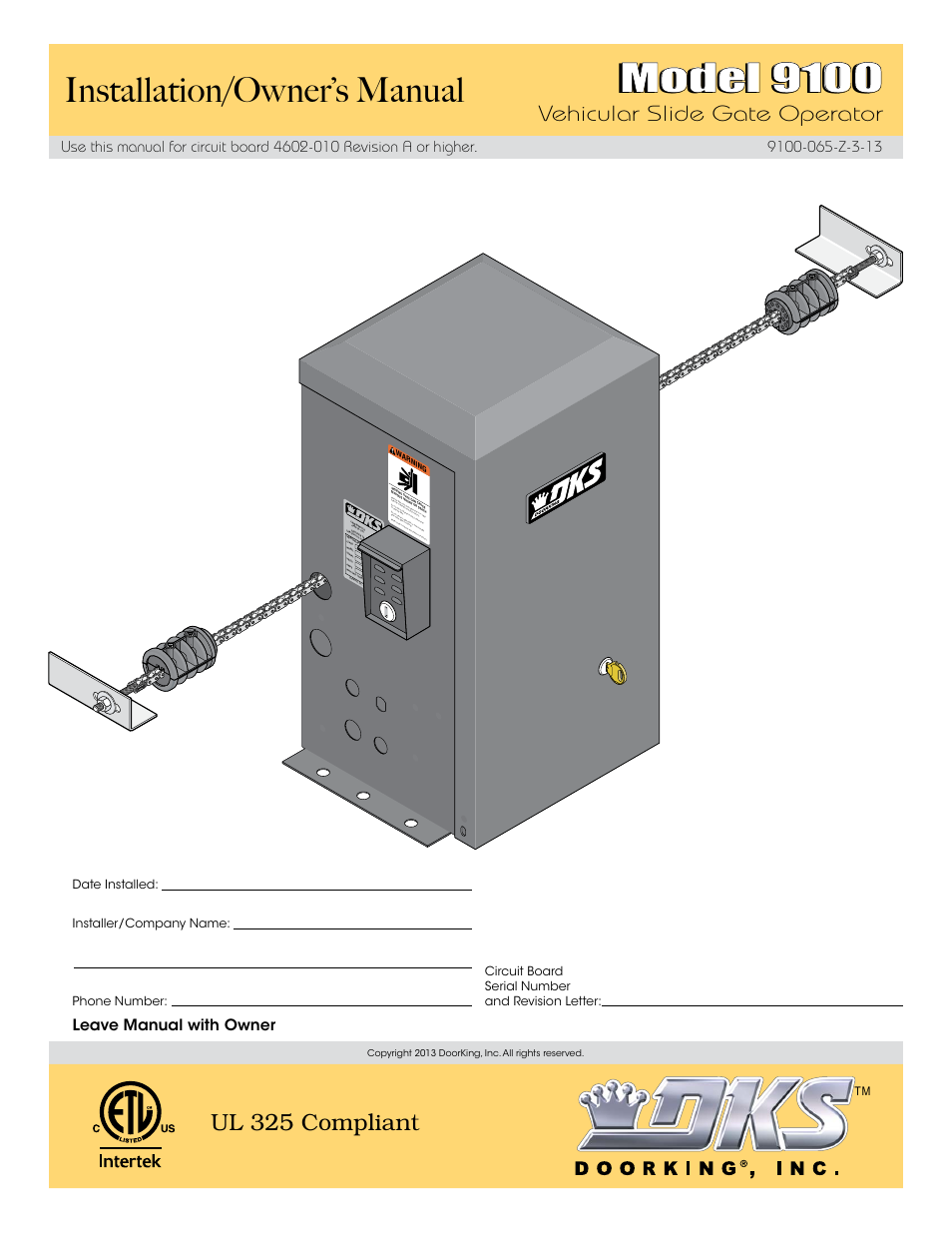 Controlled Products Systems Group 9100-080 User Manual | 46 pages