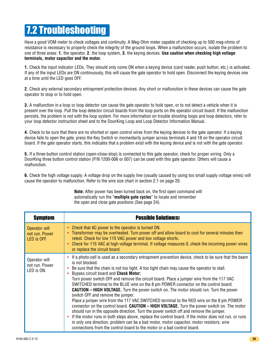 2 troubleshooting | Controlled Products Systems Group 9100-080 User Manual | Page 41 / 46