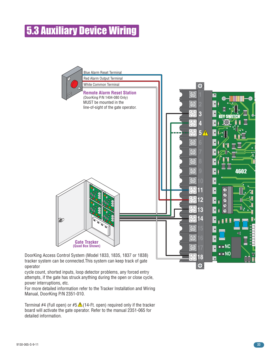 3 auxiliary device wiring | Controlled Products Systems Group 9150-080 User Manual | Page 35 / 56