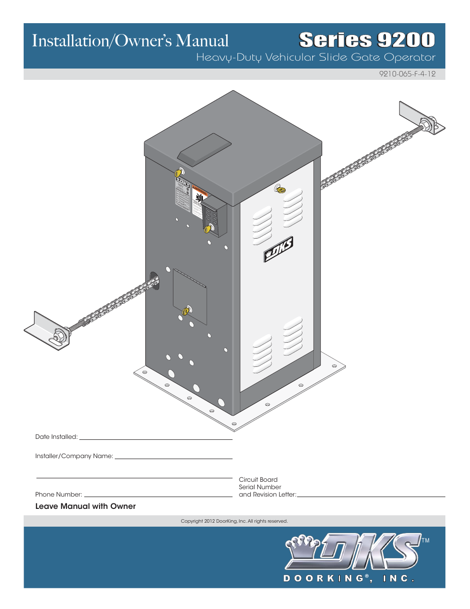 Controlled Products Systems Group 9210-081 User Manual | 42 pages