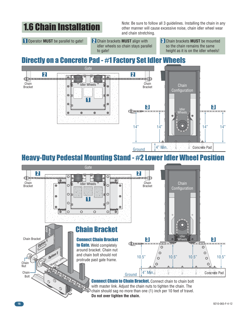 6 chain installation | Controlled Products Systems Group 9210-081 User Manual | Page 18 / 42