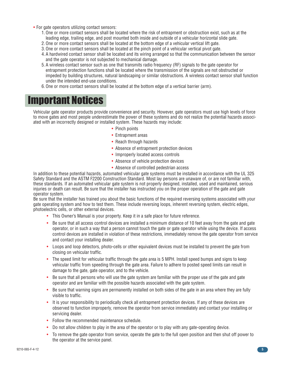 Important notices | Controlled Products Systems Group 9210-081 User Manual | Page 7 / 42