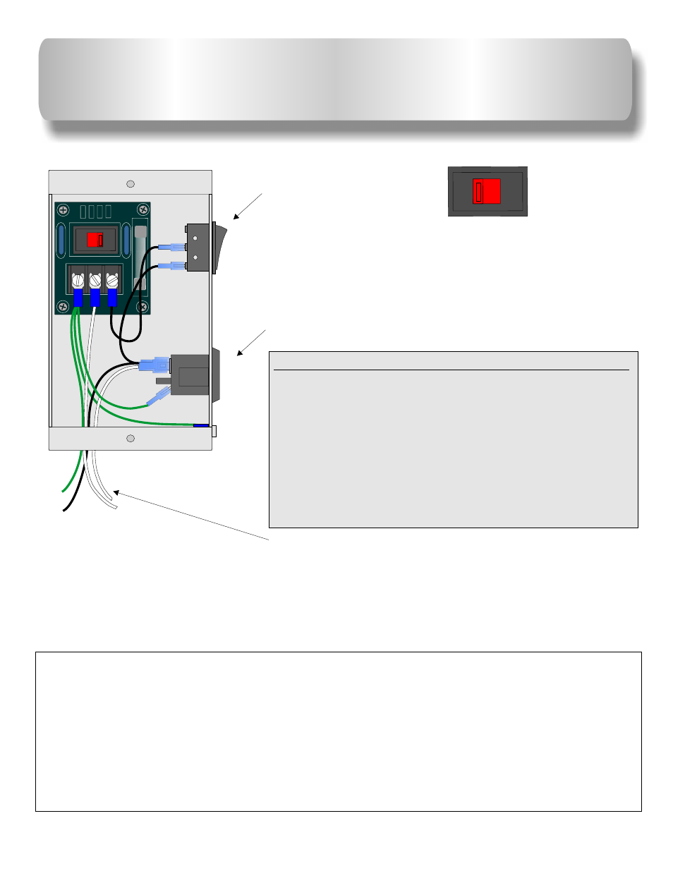 Electrical connection, Operators must be properly grounded, 120 volt electrical plug | For power wire enclosure use ul listed conduits, Power switch | Controlled Products Systems Group AOMSL1501HPDC User Manual | Page 12 / 29