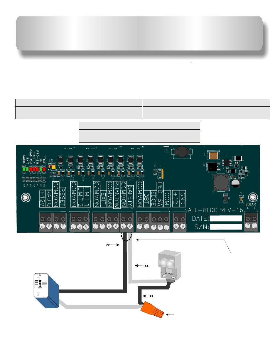 Multiple safety devices connections, Wire nut safety wire connections, 15 safety loop detector photo beam relay (n.c.) | Relay (com), Relay (n.c.), 12 3 rs | Controlled Products Systems Group AOMSL1501HPDC User Manual | Page 16 / 29