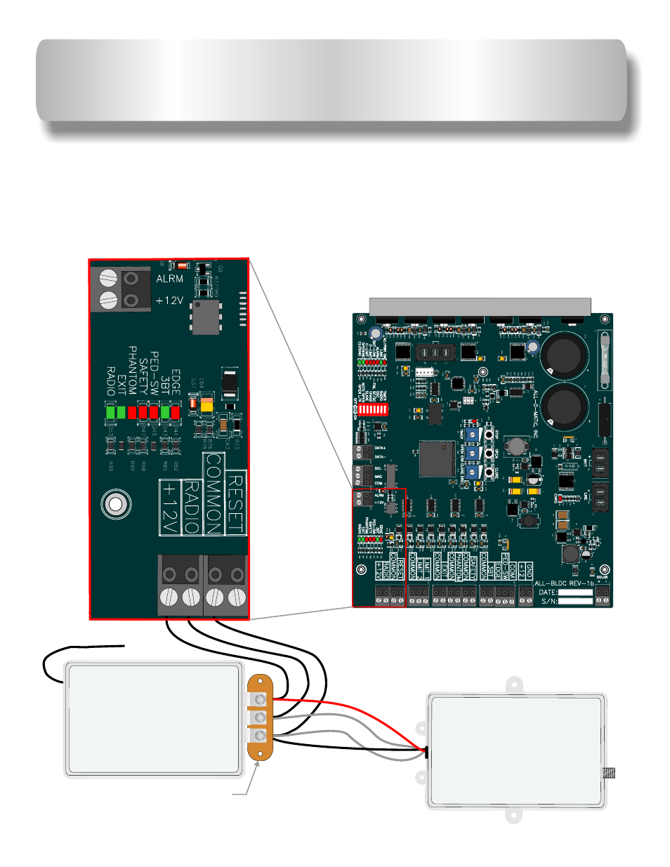 Radio receiver connections, 9 0 3 0 r, 91 1c 0 | 1 m a 9 1 a m 9, 32 1 rs | Controlled Products Systems Group AOMSL1501HPDC User Manual | Page 22 / 29