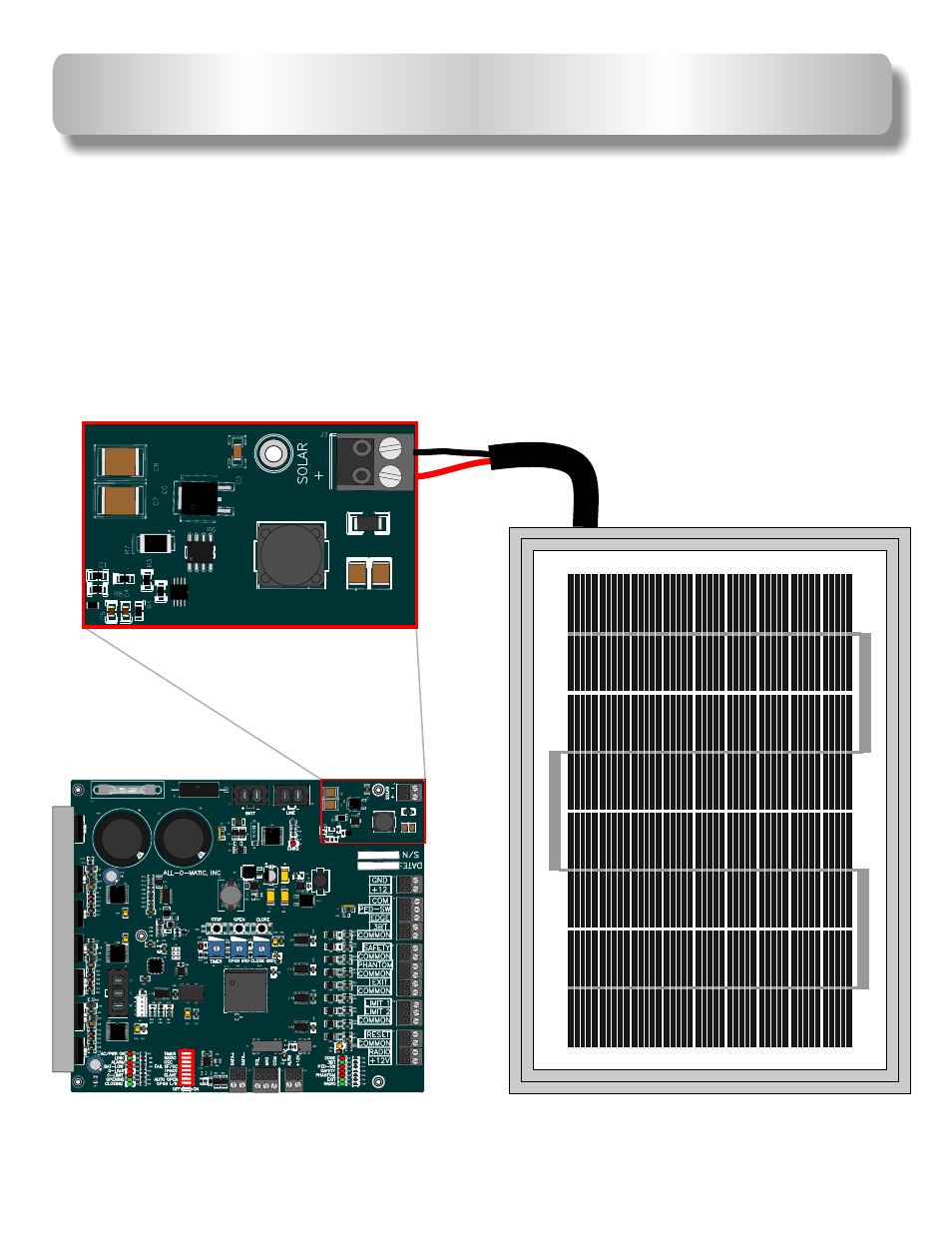 Solar panel connection | Controlled Products Systems Group AOMSL1501HPDC User Manual | Page 26 / 29