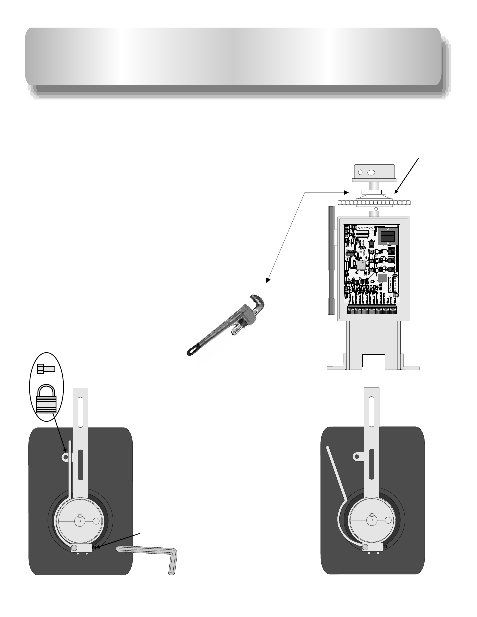 Torque limiter and arm adjustment, Allen wrench arm adjusting screw | Controlled Products Systems Group AOMSW300DC User Manual | Page 11 / 30