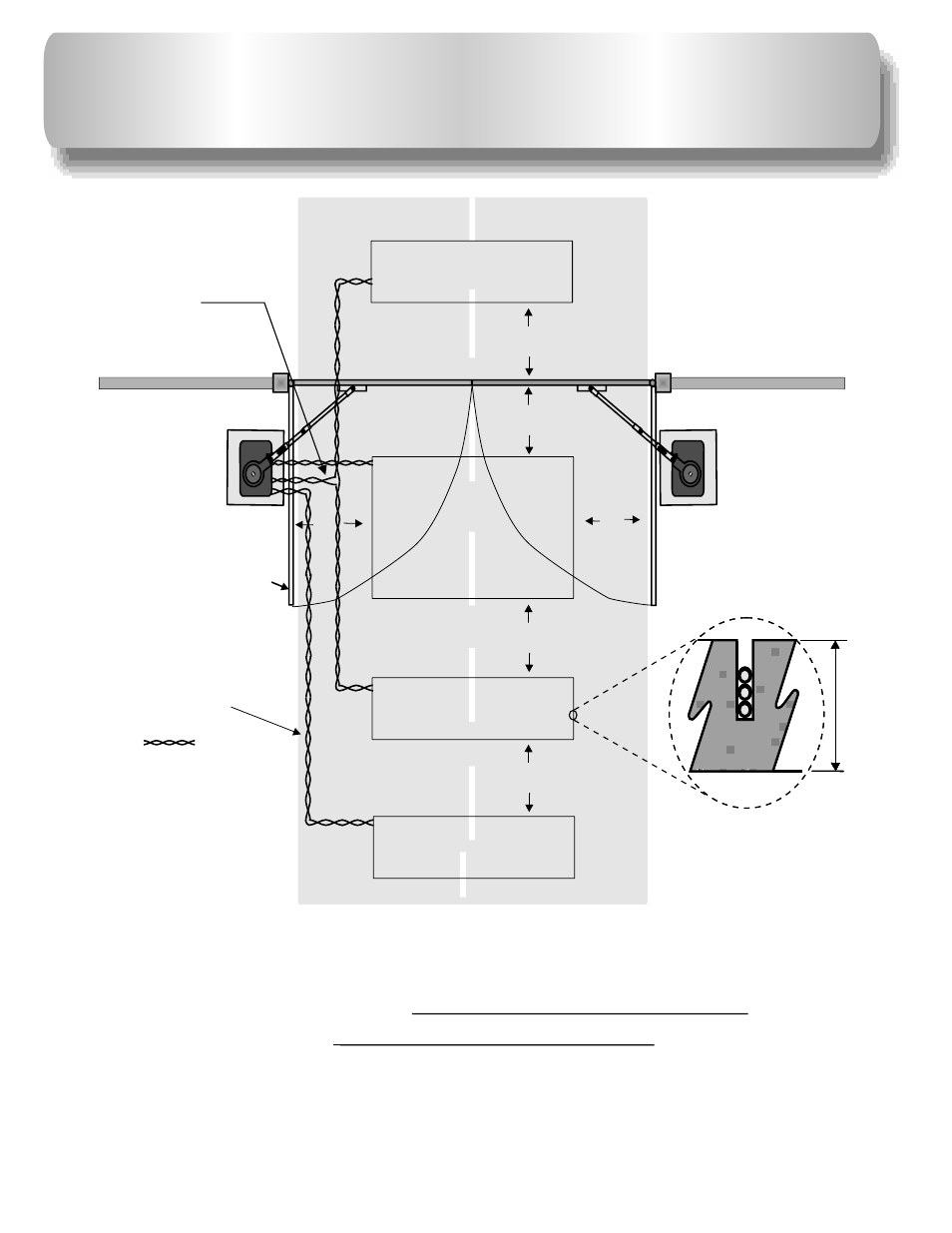 Swinger loop layout, Normally closed contacts, From | Normally open contacts, Exit loop, Your safety loop detector and, Outside safety loop | Controlled Products Systems Group AOMSW300DC User Manual | Page 15 / 30