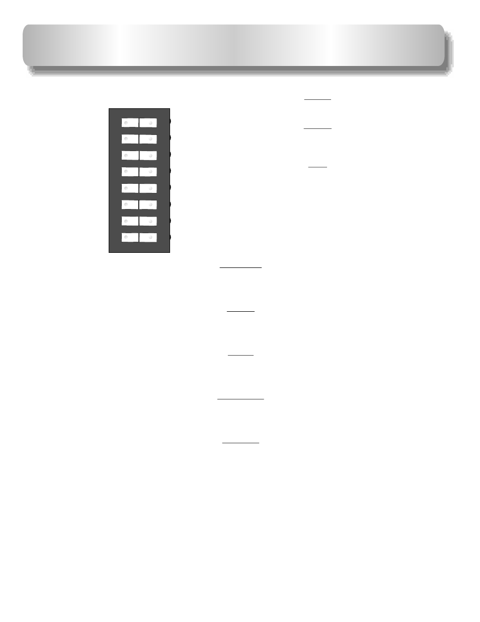 Dip switch functions | Controlled Products Systems Group AOMSW300DC User Manual | Page 27 / 30