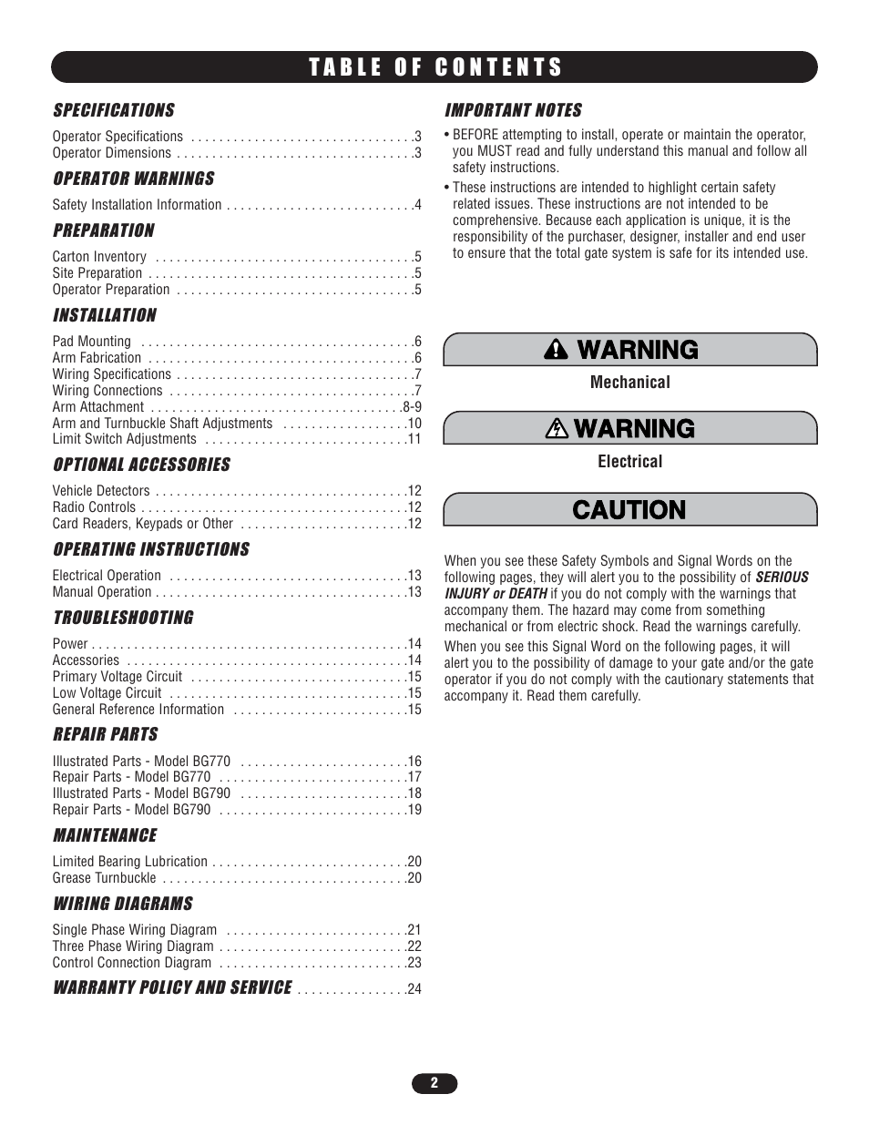 Controlled Products Systems Group BG7705011 User Manual | Page 2 / 24