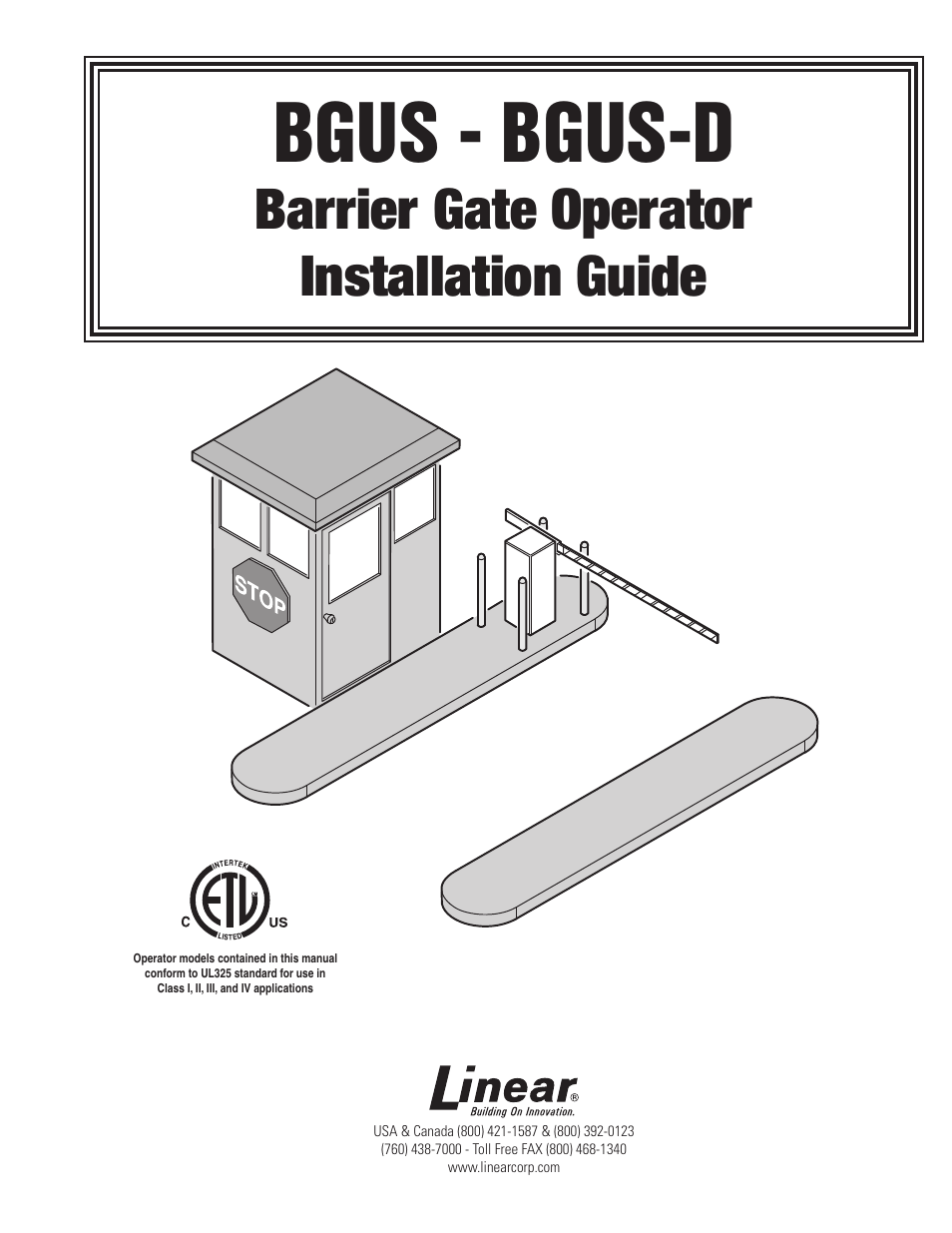 Controlled Products Systems Group BGUS-18-221 User Manual | 28 pages