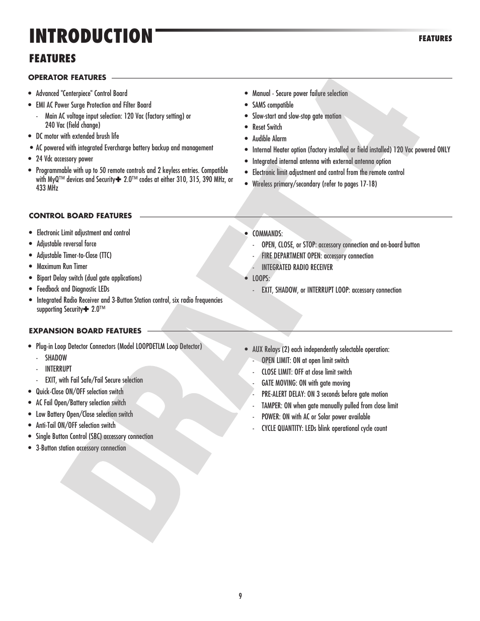 Introduction, Features | Controlled Products Systems Group CSL24VH User Manual | Page 11 / 48