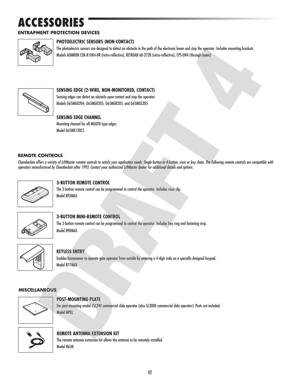 Accessories | Controlled Products Systems Group CSL24VH User Manual | Page 44 / 48