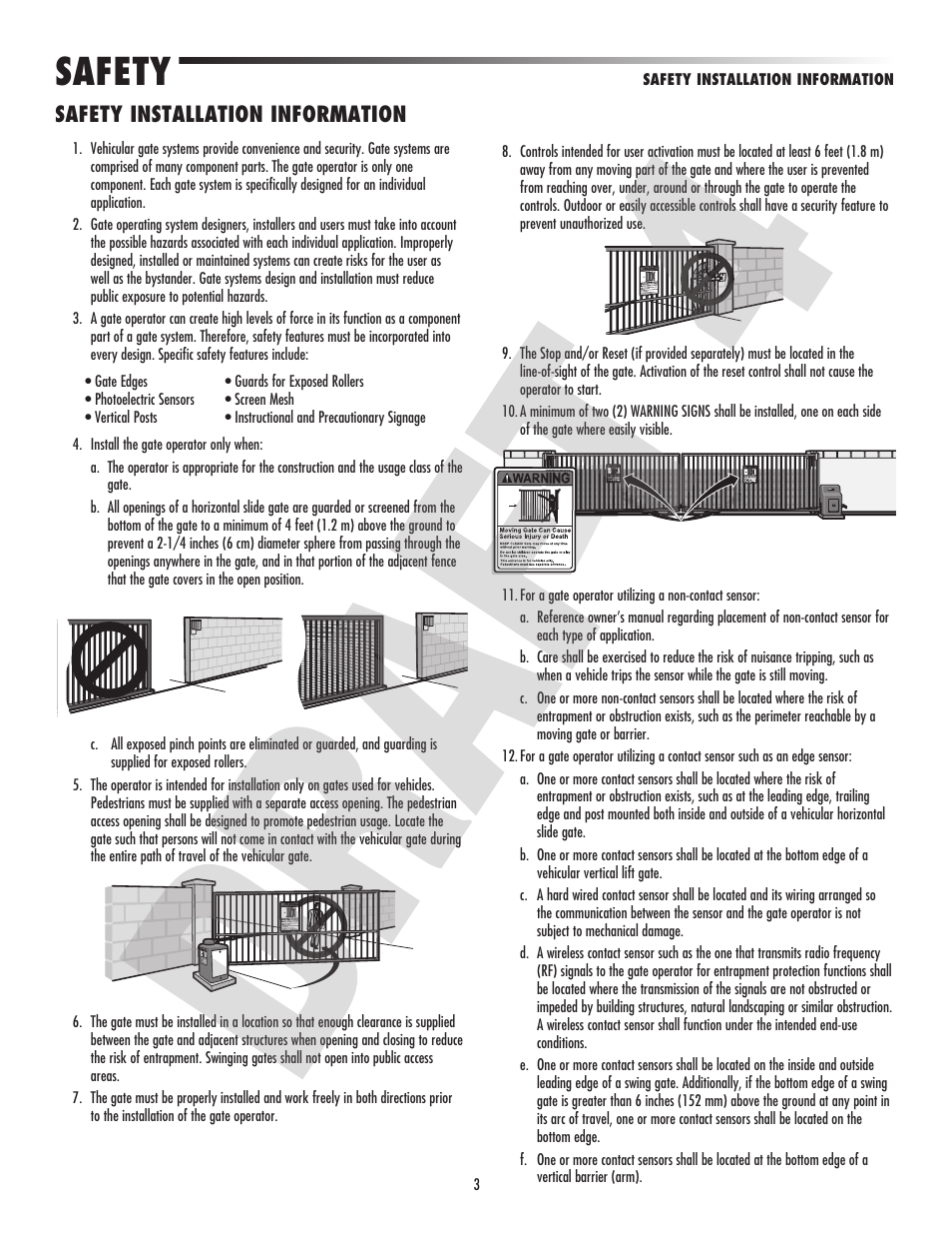 Safety, Safety installation information | Controlled Products Systems Group CSL24VH User Manual | Page 5 / 48