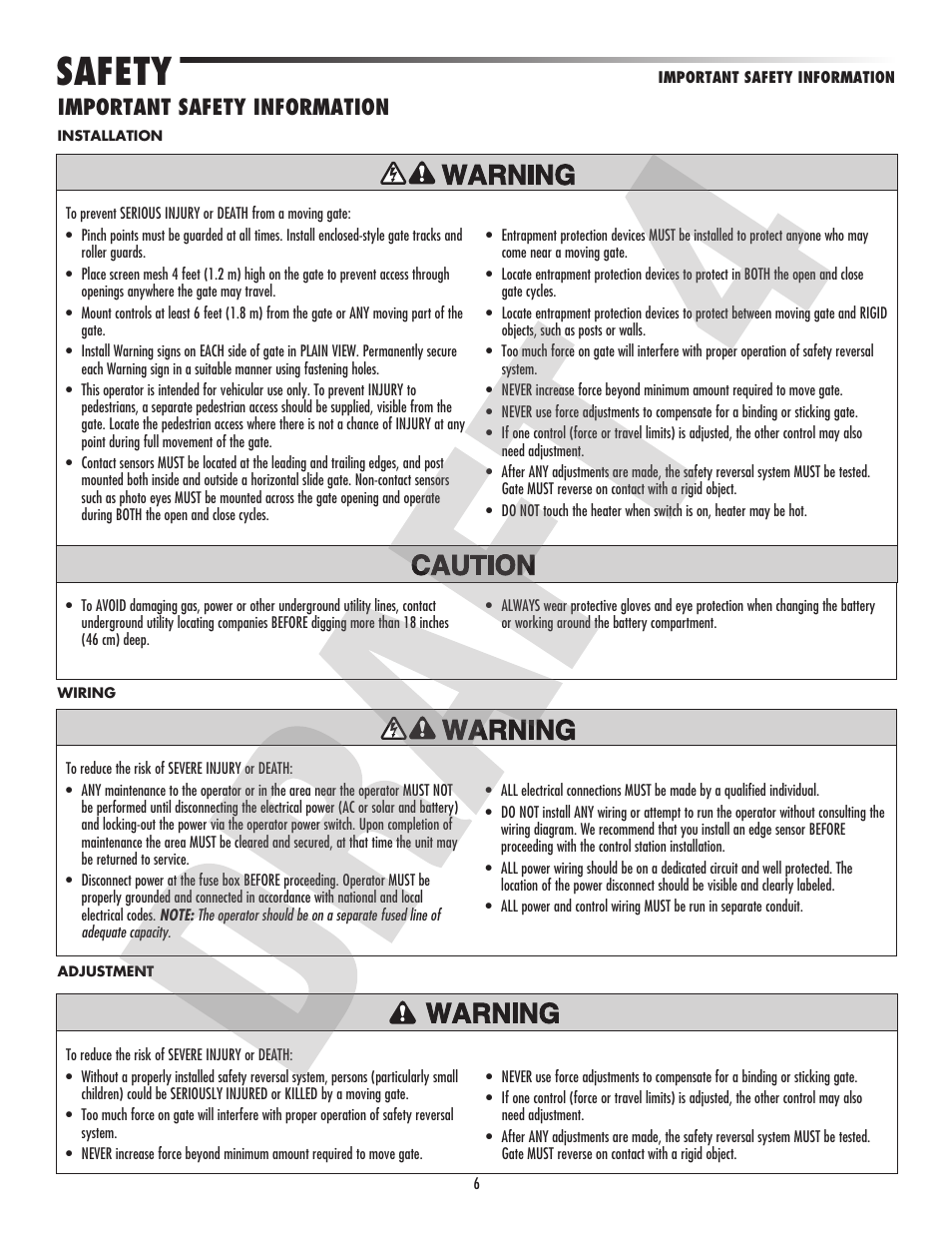 Safety, Important safety information | Controlled Products Systems Group CSL24VH User Manual | Page 8 / 48