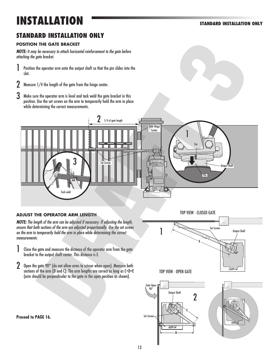 Installation, Standard installation only | Controlled Products Systems Group CSW24V User Manual | Page 15 / 48