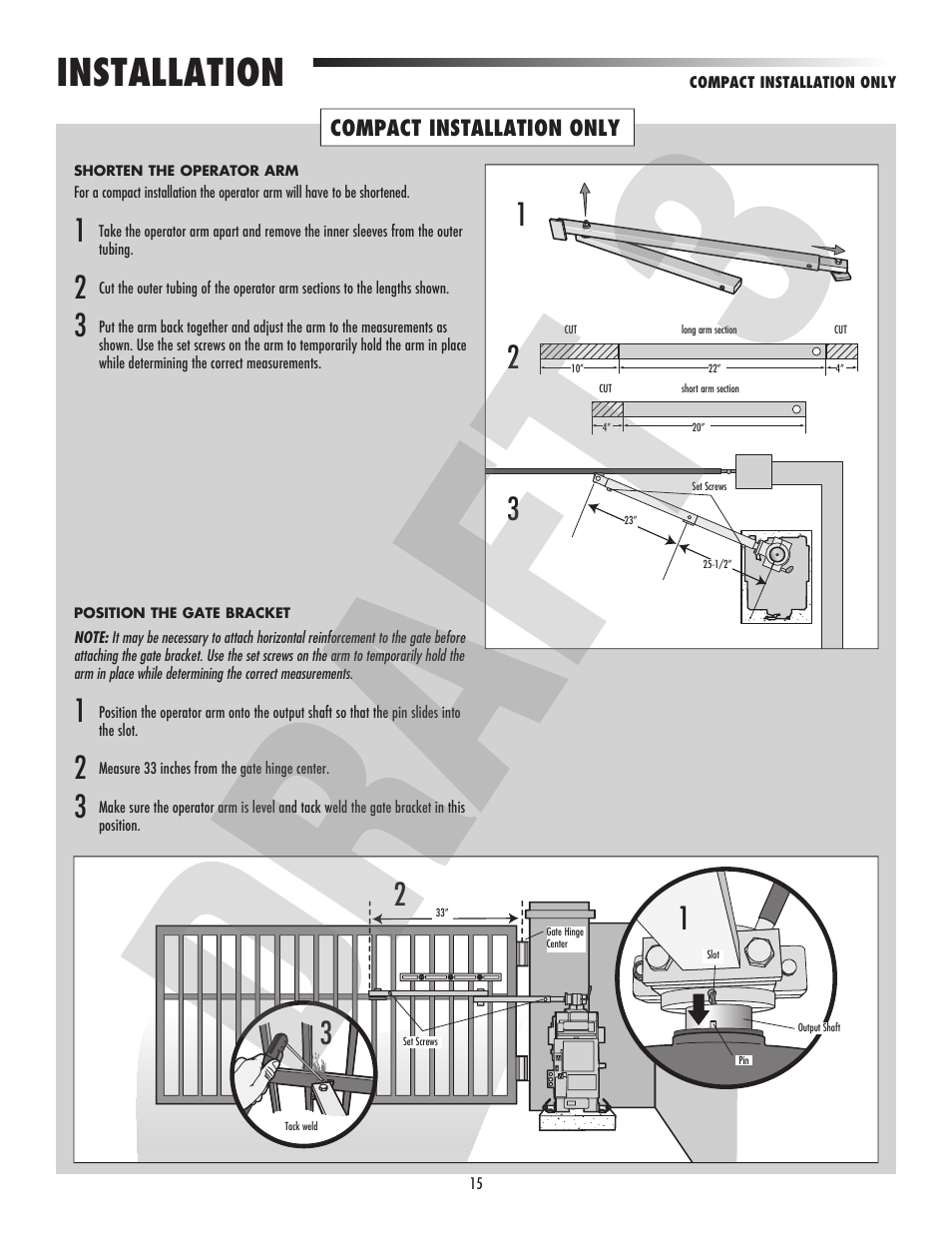 Installation, Compact installation only | Controlled Products Systems Group CSW24V User Manual | Page 17 / 48