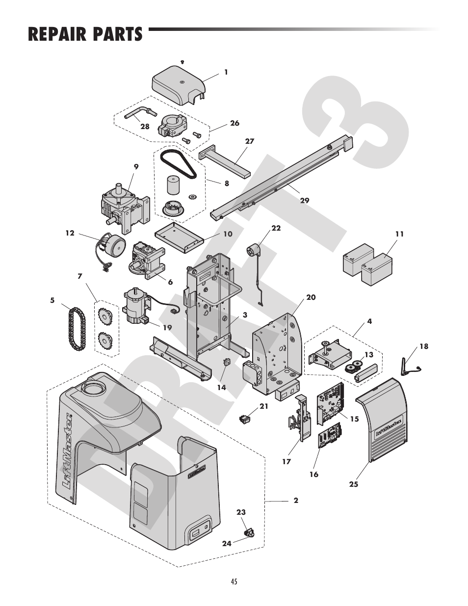 Repair parts | Controlled Products Systems Group CSW24V User Manual | Page 47 / 48