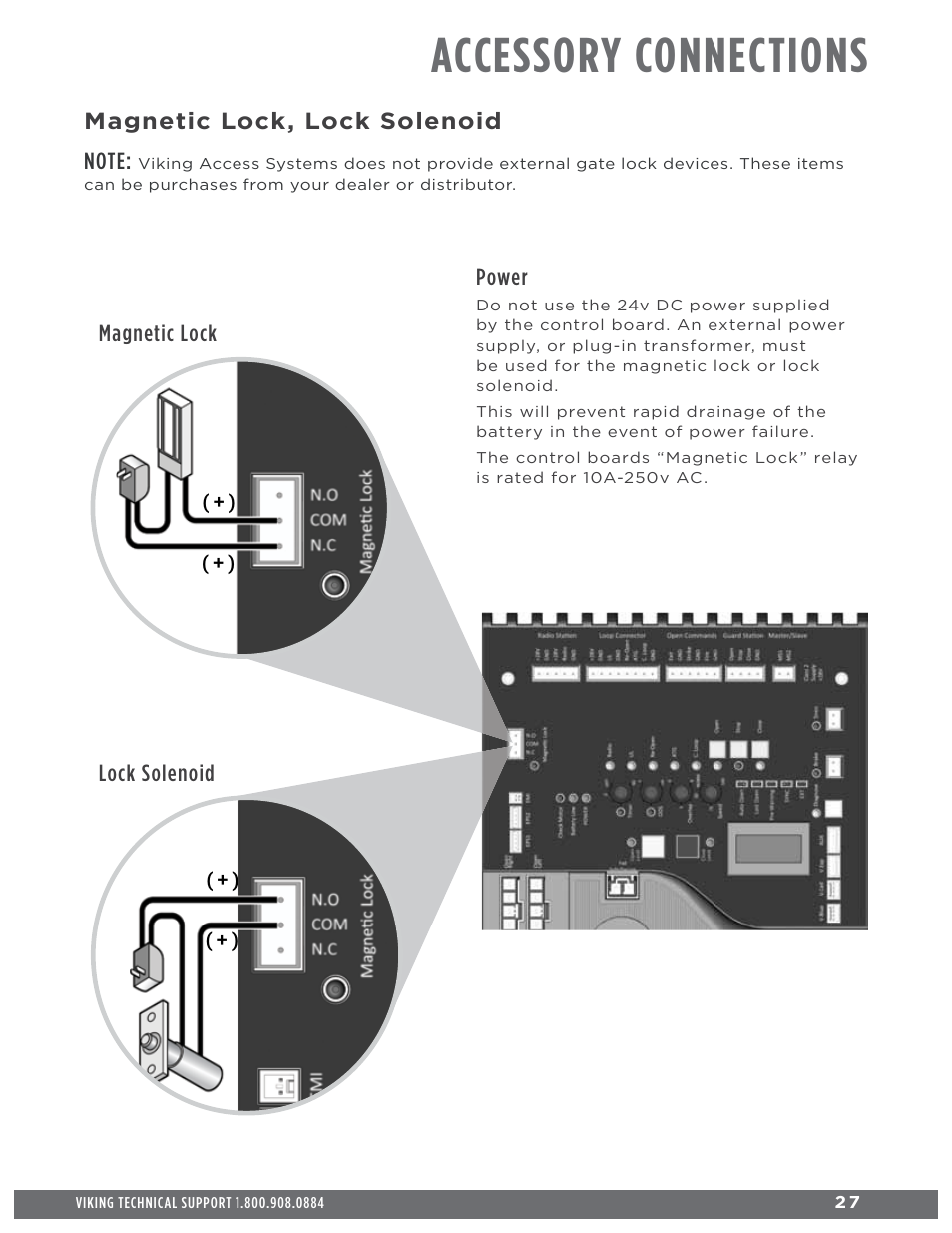 Accessory connections | Controlled Products Systems Group ECUMSING5 User Manual | Page 29 / 44