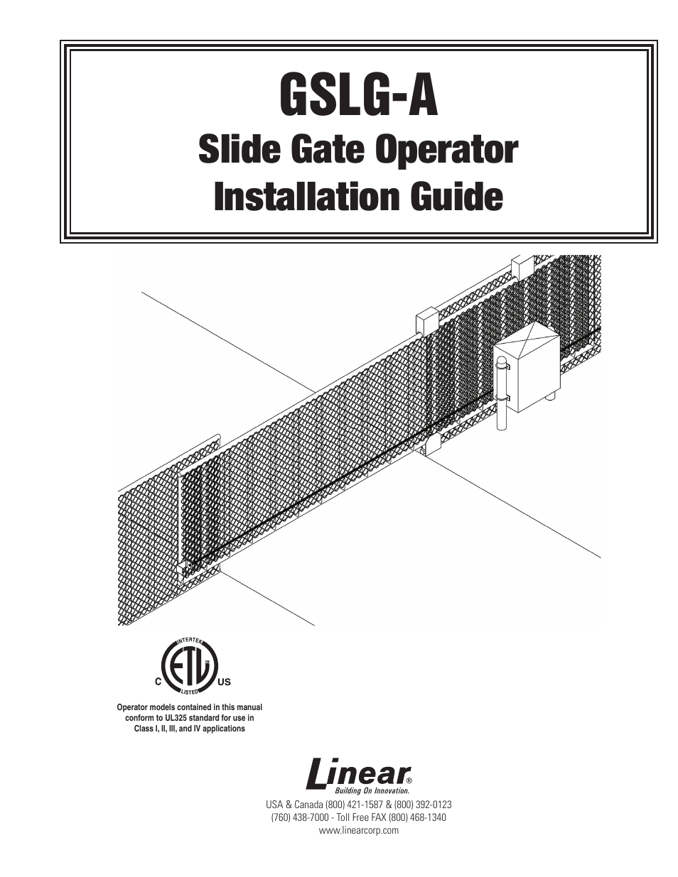 Controlled Products Systems Group GSLG-A-111 User Manual | 34 pages