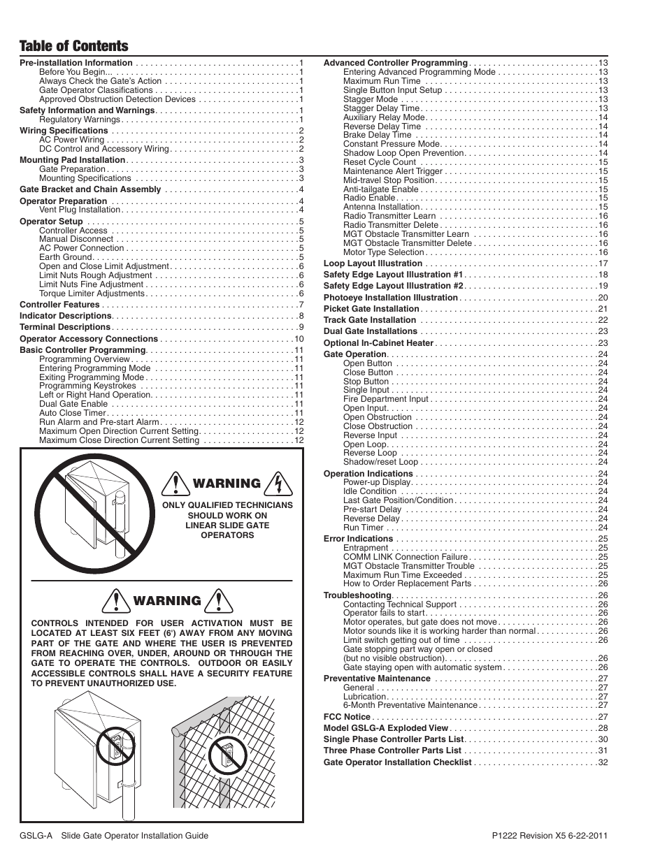 Controlled Products Systems Group GSLG-A-111 User Manual | Page 2 / 34