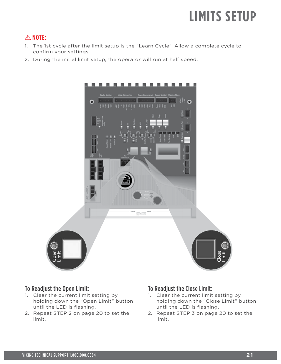 Limits setup | Controlled Products Systems Group H10NX User Manual | Page 23 / 50