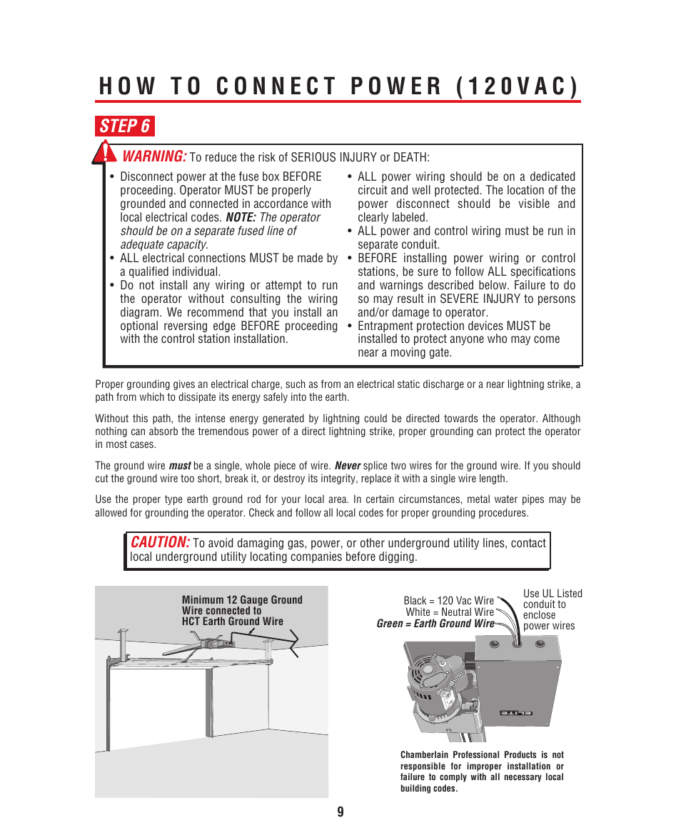 How to connect power (120vac), Step 6 | Controlled Products Systems Group HCT5011O3-08 User Manual | Page 11 / 36