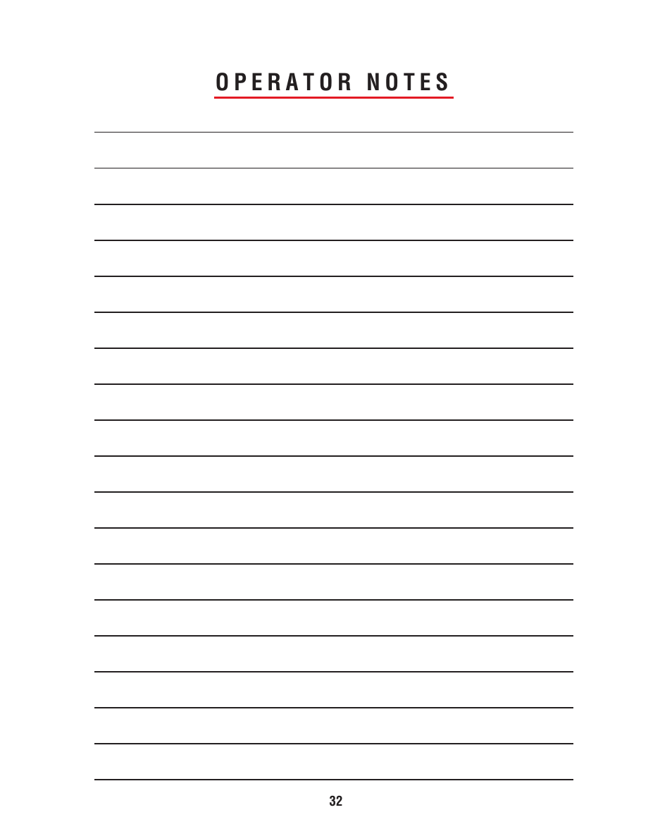 Operator notes | Controlled Products Systems Group HCT5011O3-08 User Manual | Page 34 / 36