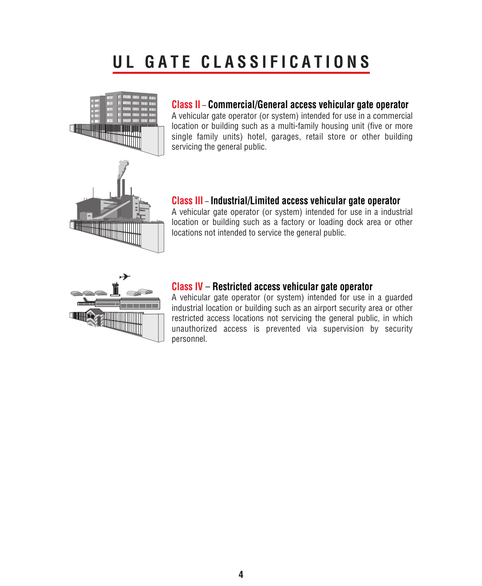 Ul gate classifications | Controlled Products Systems Group HCT5011O3-08 User Manual | Page 6 / 36