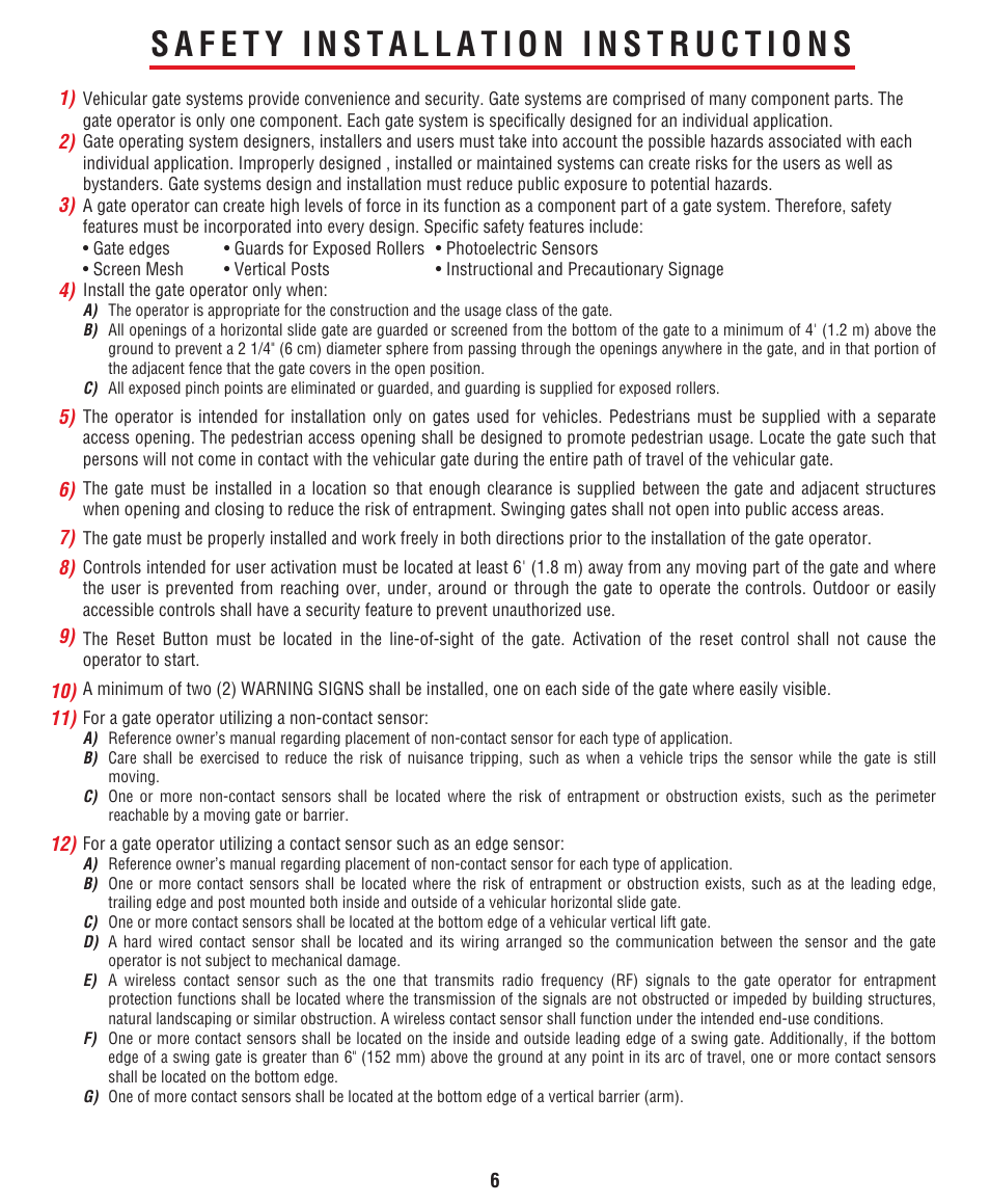 Safety installation instructions | Controlled Products Systems Group HCT5011O3-08 User Manual | Page 8 / 36