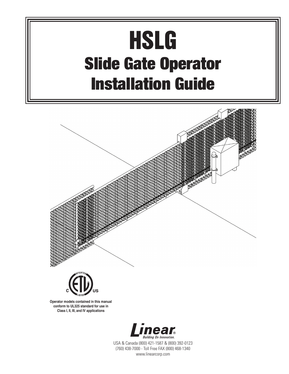 Controlled Products Systems Group HSLG-111 User Manual | 34 pages
