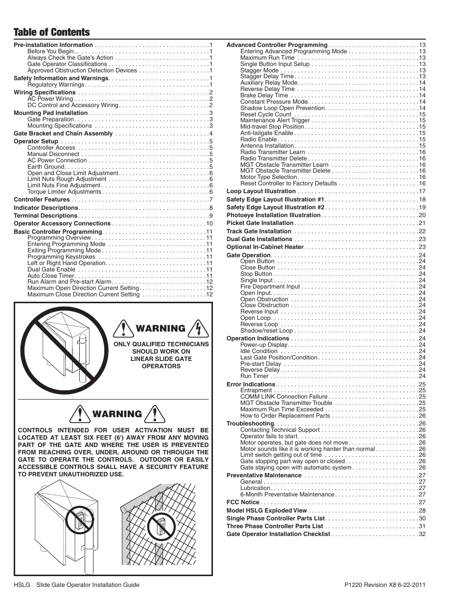 Controlled Products Systems Group HSLG-111 User Manual | Page 2 / 34