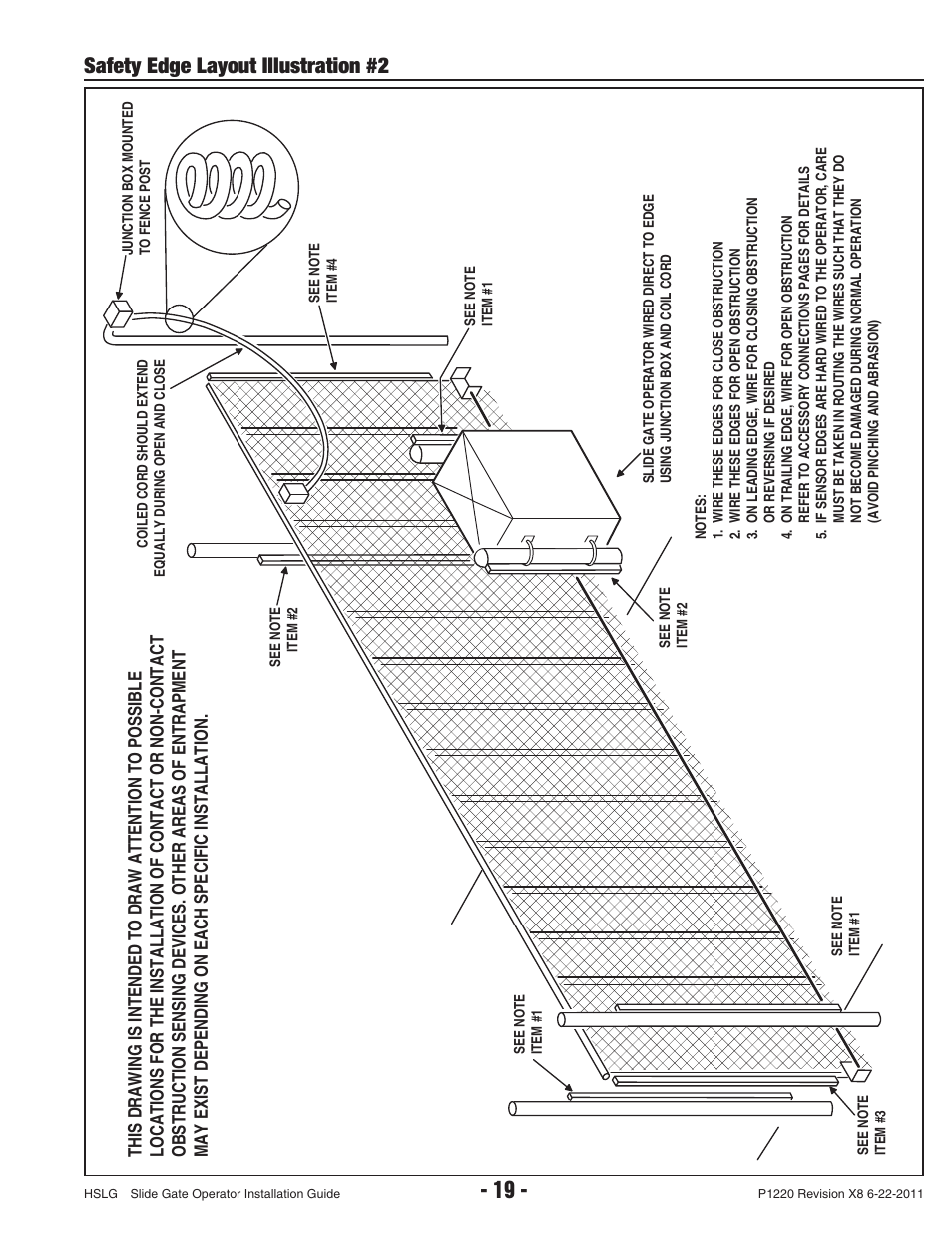 Safety edge layout illustration #2 | Controlled Products Systems Group HSLG-111 User Manual | Page 21 / 34