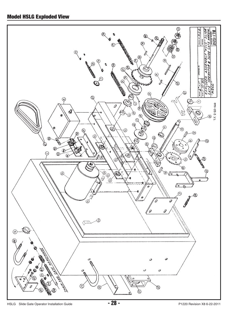 Model hslg exploded view | Controlled Products Systems Group HSLG-111 User Manual | Page 30 / 34