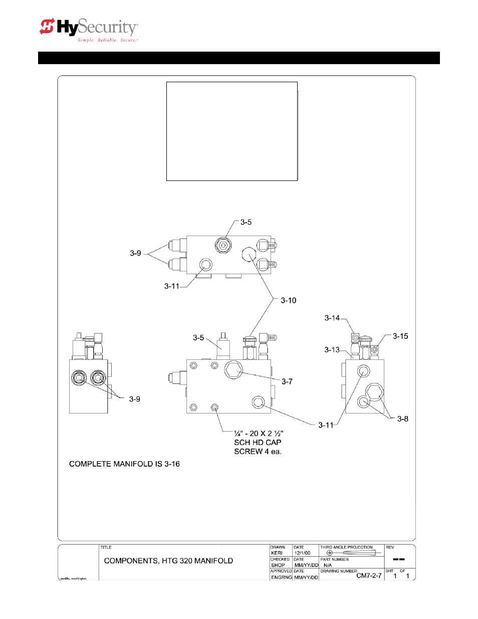 Parts breakout | Controlled Products Systems Group HTG 320-2 ST User Manual | Page 68 / 74