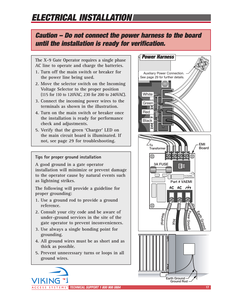 Electrical installation, Power harness | Controlled Products Systems Group I8 User Manual | Page 21 / 39