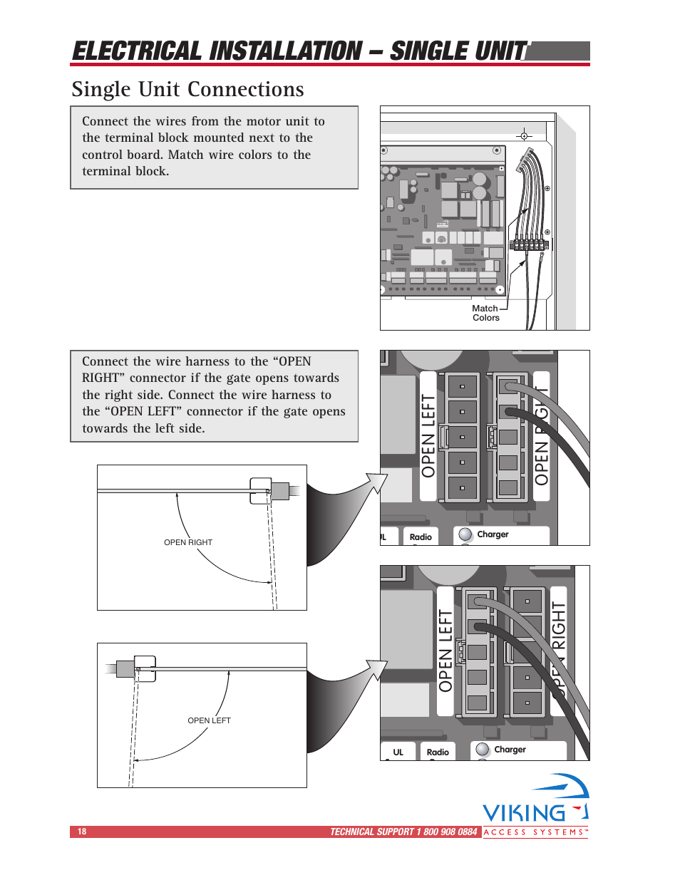 Electrical installation – single unit, Single unit connections | Controlled Products Systems Group I8 User Manual | Page 22 / 39