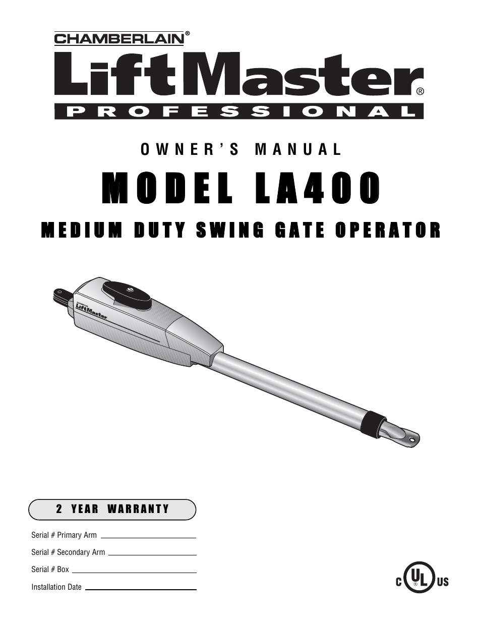 Controlled Products Systems Group LA400 User Manual | 32 pages