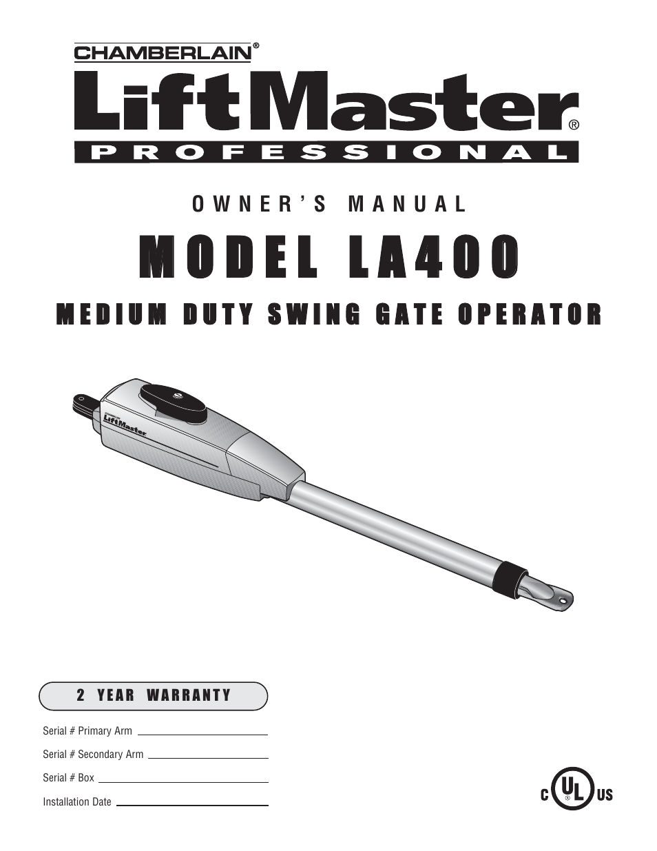 Controlled Products Systems Group LA400-S User Manual | 32 pages