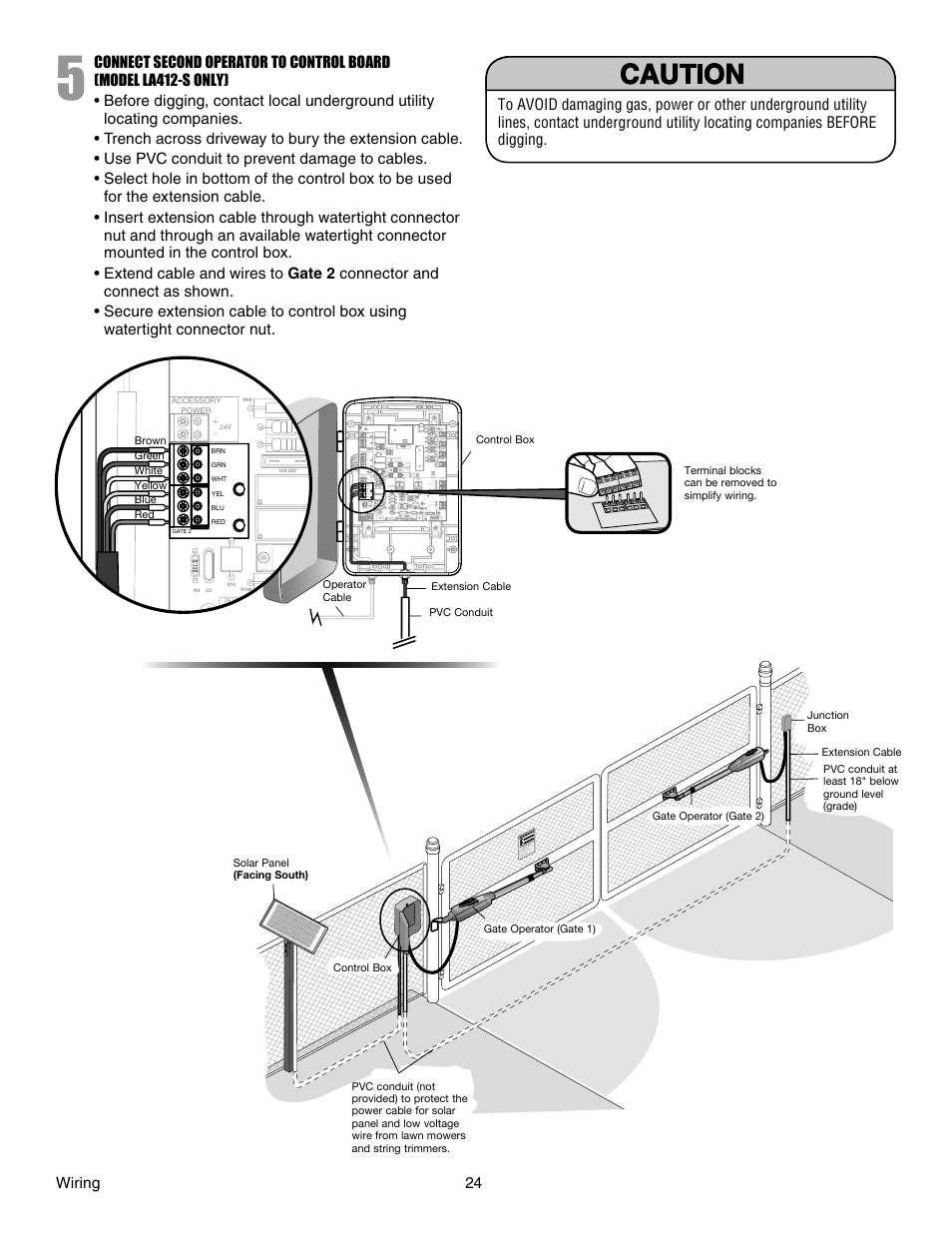 Connect second operator to control board | Controlled Products Systems Group LA412 User Manual | Page 24 / 48