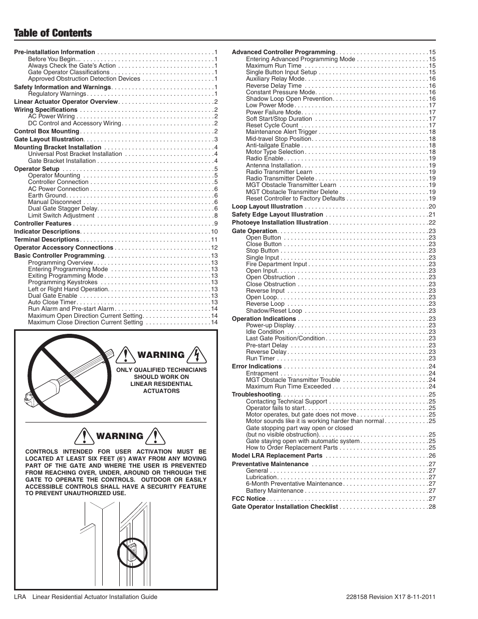 Controlled Products Systems Group LRA User Manual | Page 2 / 30