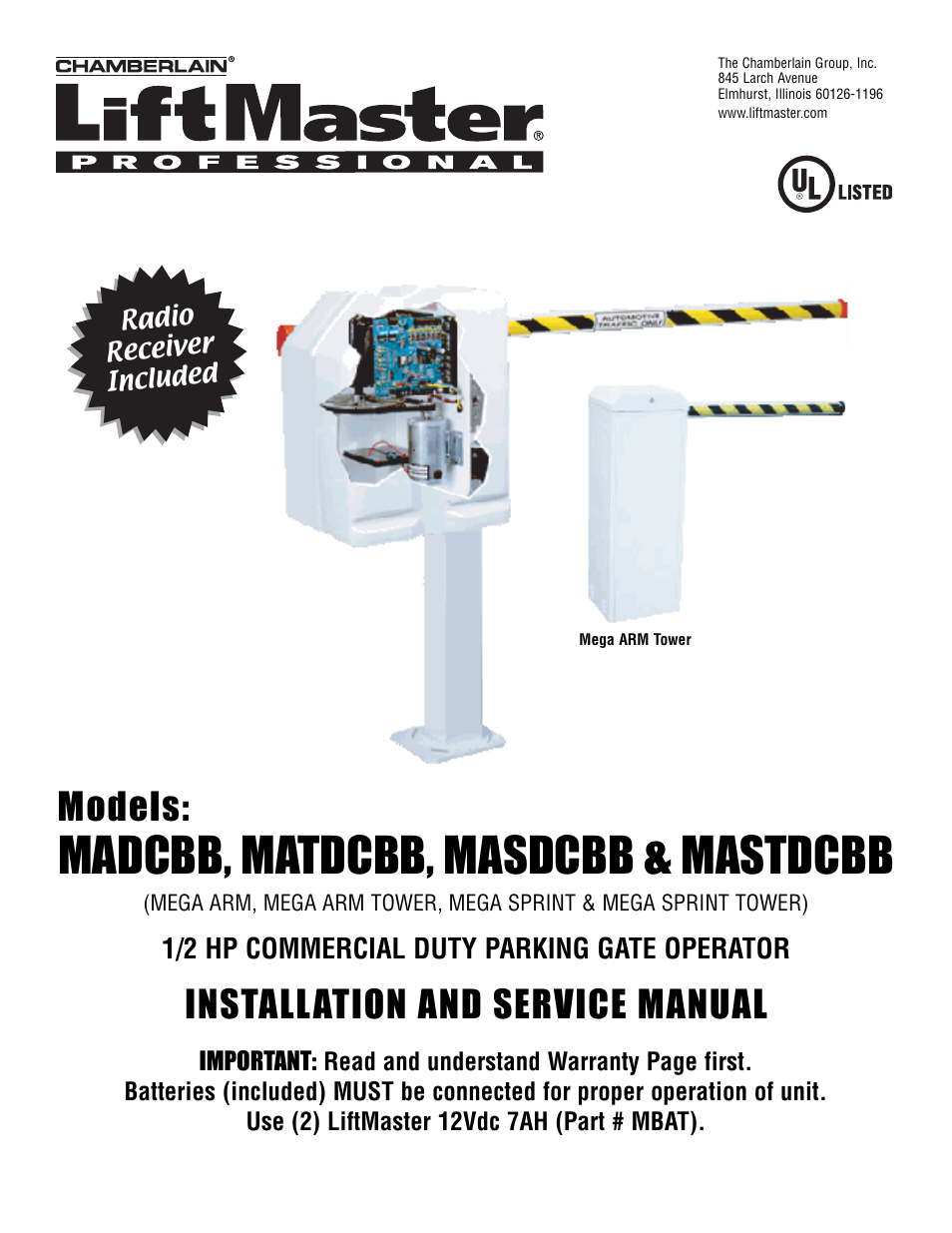 Controlled Products Systems Group MADCBB3 User Manual | 24 pages