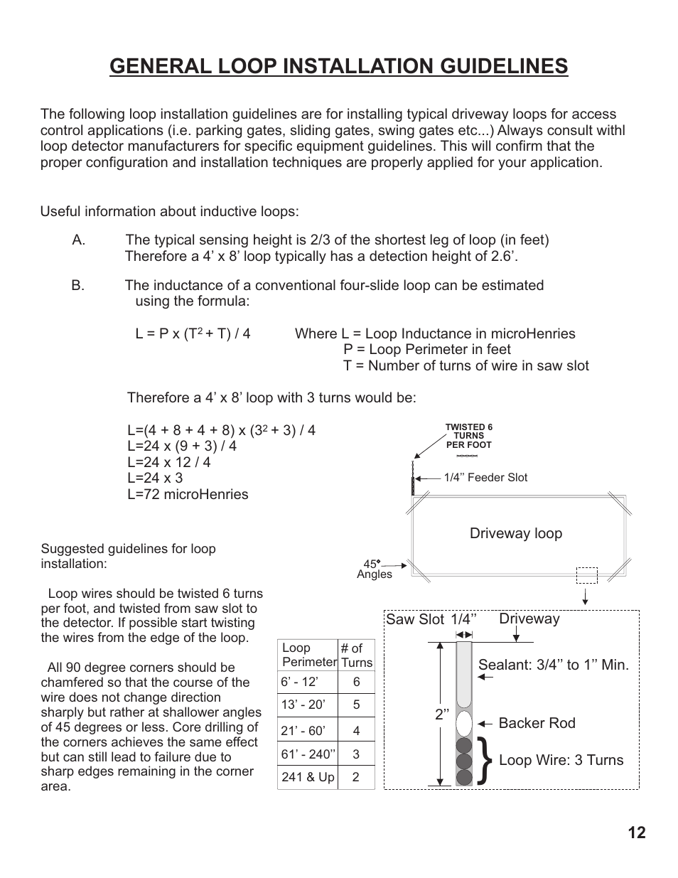 General loop installation guidelines | Controlled Products Systems Group OH200 User Manual | Page 13 / 24
