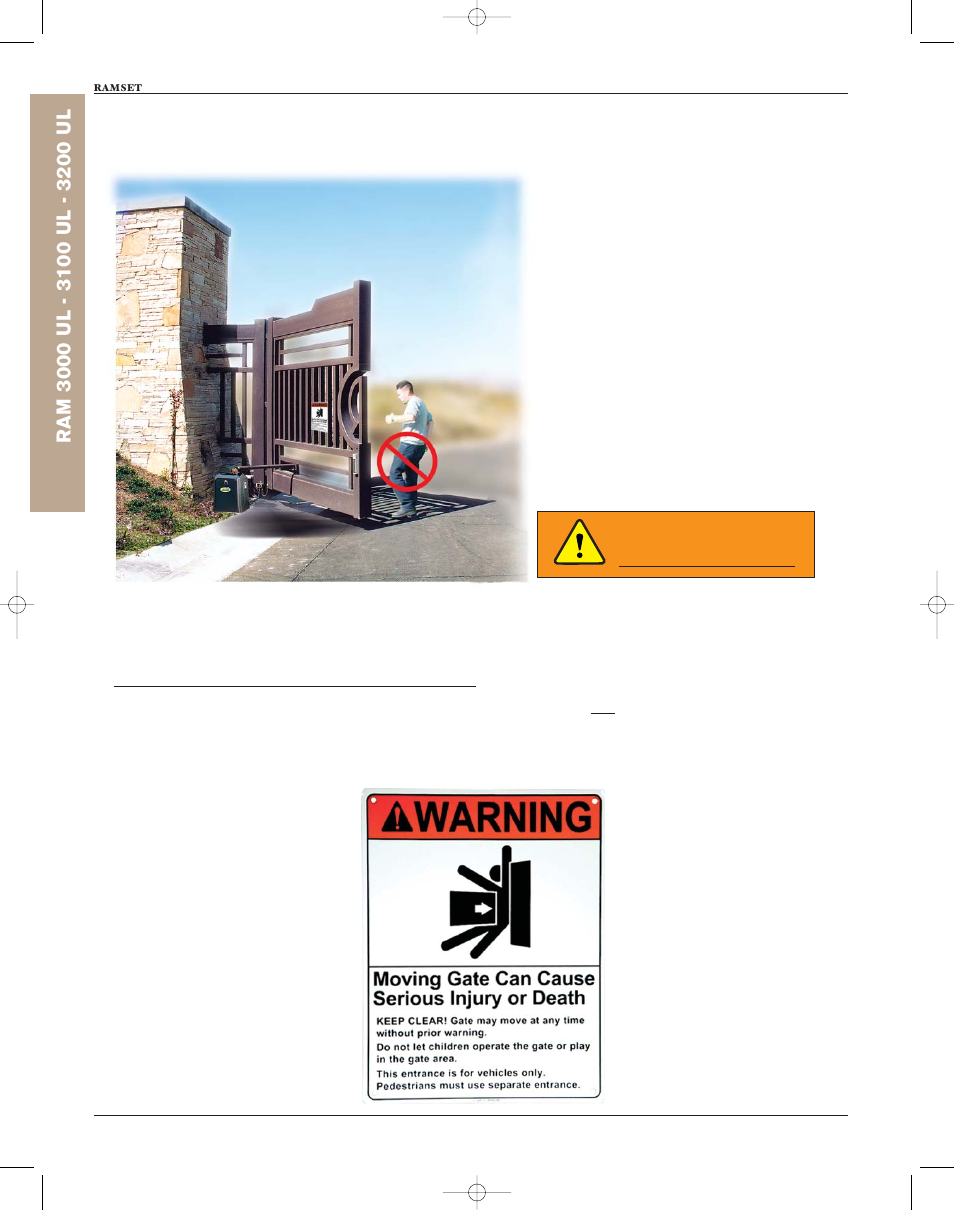 Warning | Controlled Products Systems Group RAM3000 User Manual | Page 24 / 28