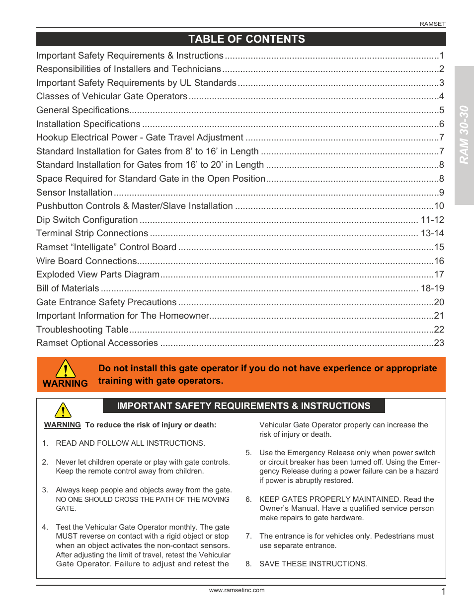 Controlled Products Systems Group RAM3030 User Manual | Page 3 / 26