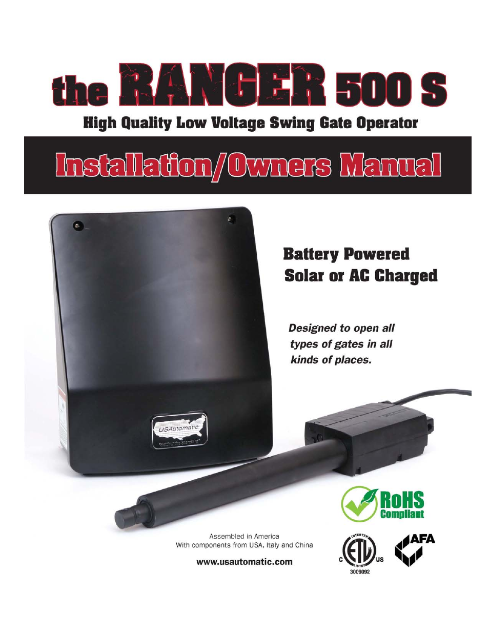 Controlled Products Systems Group RANGER User Manual | 31 pages