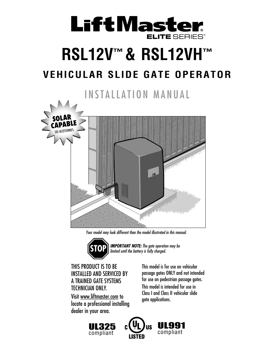 Controlled Products Systems Group RSL12V User Manual | 32 pages