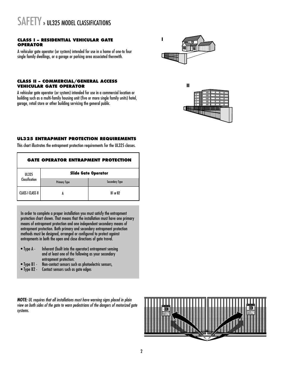 Ul325 model classifications, Safety | Controlled Products Systems Group RSL12V User Manual | Page 3 / 32
