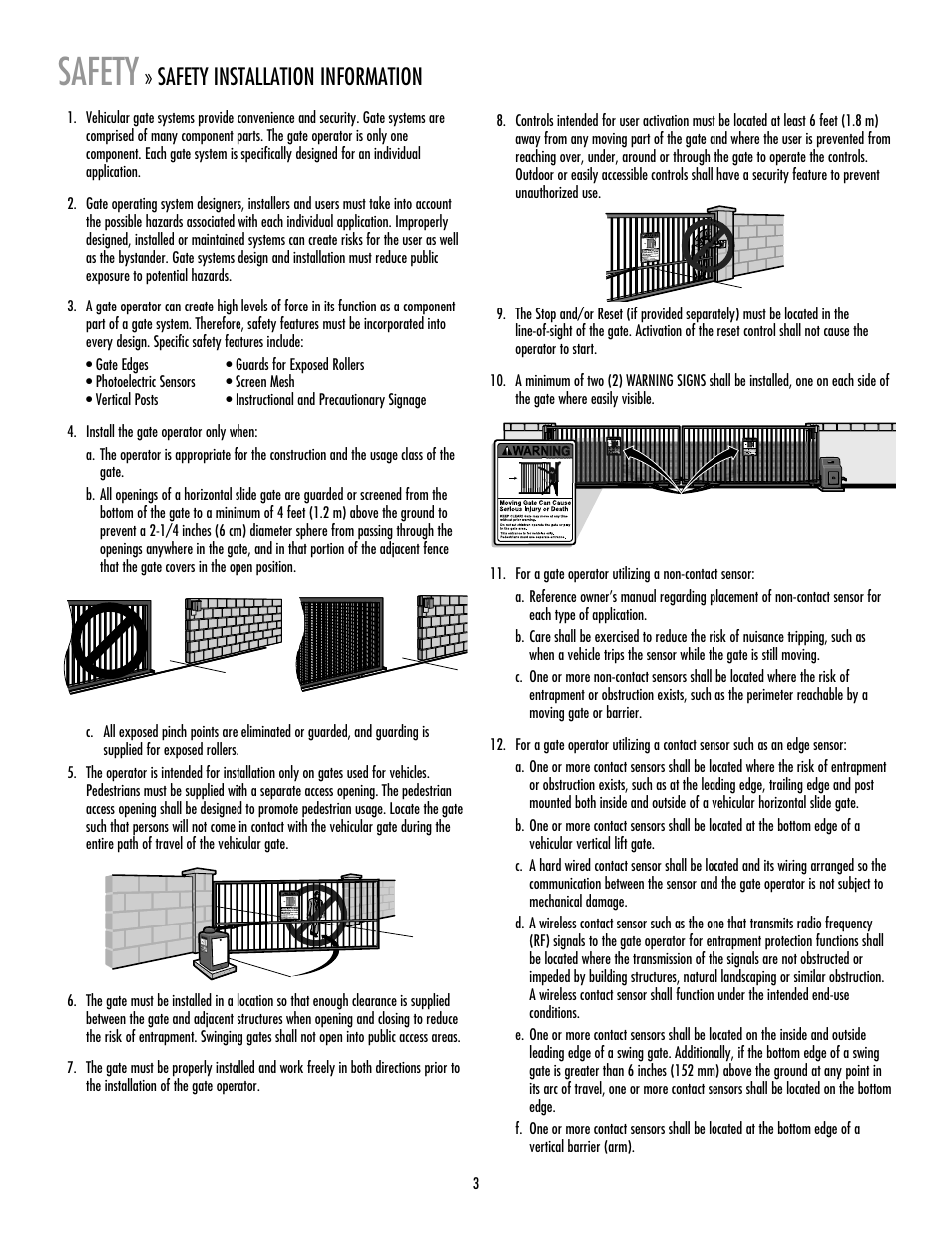 Safety installation information, Safety | Controlled Products Systems Group RSL12V User Manual | Page 4 / 32